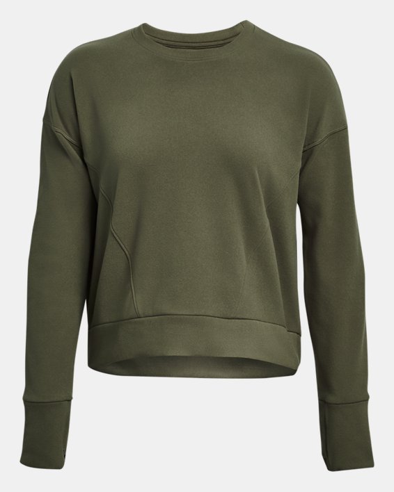 Women's UA Meridian Cold Weather Crew in Green image number 8
